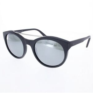 NEW VUARNET men's double bridge sunglasses in pure grey silver flased